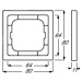 ABB Future Linear rámeček mechová bílá 1754-0-4414 (1721-884K) 2CKA001754A4414