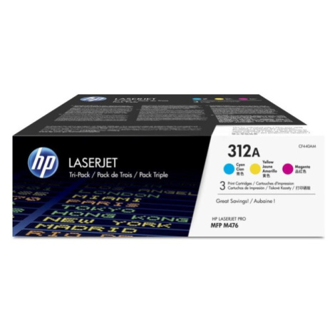 HP 312A CYM Tri-Pack LJ Toner Cartridge Vícebarevná