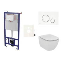 Cenově zvýhodněný závěsný WC set SAT do lehkých stěn / předstěnová montáž+ WC Ideal Standard Tes