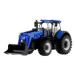 Traktor Bburago s nakladačem Fendt/New Holland/Massey Ferguson varianta 1. modrý