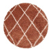 Kusový koberec Alvor Shaggy 3401 terra kruh