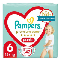 Pampers Premium Care vel. 6 15+ kg plenkové kalhotky 42 ks