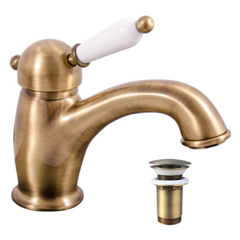 LABE - Umyvadlová baterie s výpustí, Stará mosaz (Bronz) L527.0SM, RAV Slezák RAV SLEZÁK
