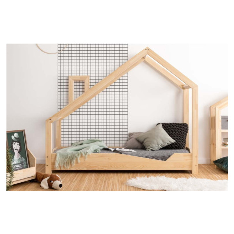 Domečková postel z borovicového dřeva Adeko Luna Adra, 90 x 200 cm