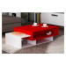Sofahouse Designový konferenční stolek Landis 105 cm bílý/červený