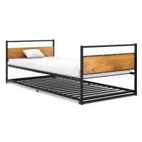 Shumee Rám vysouvací postele černý kovový 90×200 cm, 324748