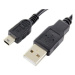 Kabel Forever Mini USB na USB, 1m, černá