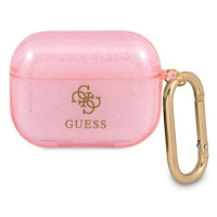 Guess GUAPUCG4GP pouzdro na Airpods PRO pink Glitter Collection