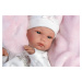 Llorens 63598 NEW BORN holčička - realistická panenka miminko s celovinylovým tělem - 35cm