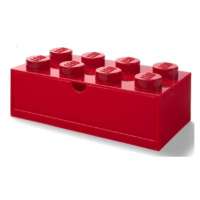 LEGO® stolní box 8 se zásuvkou - červená