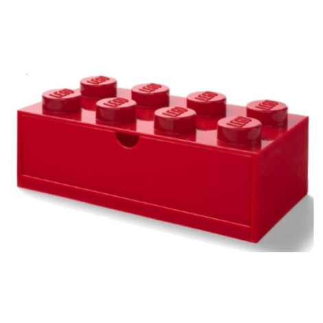 LEGO® stolní box 8 se zásuvkou - červená