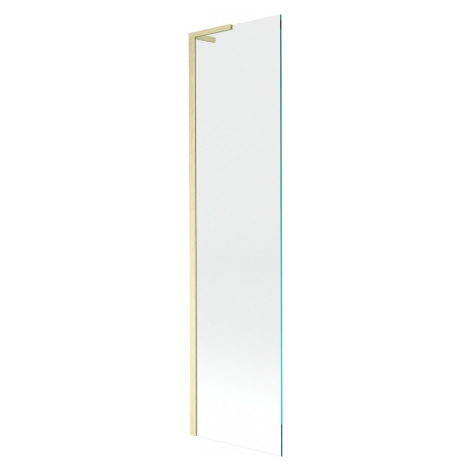 MEXEN/S Next L vanová zástěna FIX 50 x 150, transparent, zlato kartáčovaný 895-050-000-03-00-55