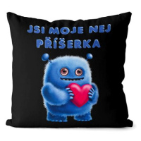 Impar polštář Moje příšerka – modrá