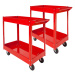 tectake 402423 2 dílenské vozíky montážní dvoupatrové - červená červená ocel