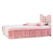 Dětská postel 100x200cm chere - bříza/růžová