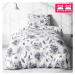 KREPOVÉ bavlněné povlečení Homa ROSE BLUE na dvě postele 140x200 cm KREPOVÉ bavlněné povlečení H