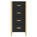 vidaXL Skříň highboard černá 42 x 38 x 90 cm kompozitní dřevo