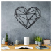 Wallity Nástěnná kovová dekorace HEART černá