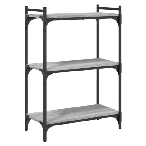 vidaXL Knihovna se 3 policemi šedá sonoma 60x30x86 cm kompozitní dřevo