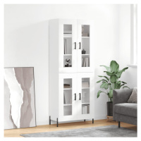 vidaXL Skříň highboard lesklá bílá 69,5 x 34 x 180 cm kompozitní dřevo