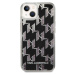 Pouzdro Karl Lagerfeld Monogram Liquid Glitter iPhone 14 Plus černé