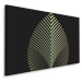 MyBestHome BOX Plátno Abstraktní Vzor Listů Na Černém Pozadí Varianta: 120x80
