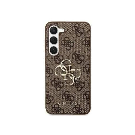 Guess hard silikonový kryt Samsung Galaxy S24 PLUS brown 4G Big Metal Logo