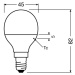Antibakteriální LED žárovka E14 OSRAM LC CL P 5,5W (40W) teplá bílá (2700K)