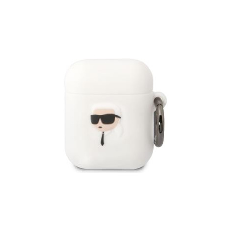 Silikonové pouzdro Karl Lagerfeld 3D Logo NFT Karl pro Airpods Pro, white