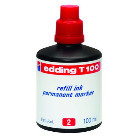 Edding T 100 Náhradní náplň pro permanentní popisovač - červená