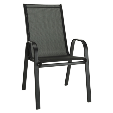 Tmavě šedá kovová židle ALDERA