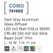 NOVA LUCE venkovní nástěnné svítidlo COMO tmavě šedý hliník skleněný difuzor LED 2x3W 3000K 220-