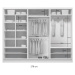 Šatní skříň Ska A24 XL Barva korpusu: Bílá, Rozměry: 278 cm, Dveře: Dub Sonoma – Bílý mat