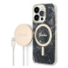 Guess GUBPP14LHMEACSK sada nabíječky MagSafe a pouzdra na iPhone 14 PRO 6.1" black Marble MagSaf