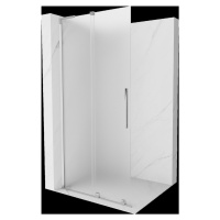 MEXEN/S Velar L Sprchová zástěna posuvná Walk-in 120 x 200 cm, dekor 8 mm, chrom 871-120-003-33-