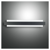 Fabas Luce LED nástěnné světlo Regolo s kovovým čelem černá