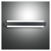 Fabas Luce LED nástěnné světlo Regolo s kovovým čelem černá