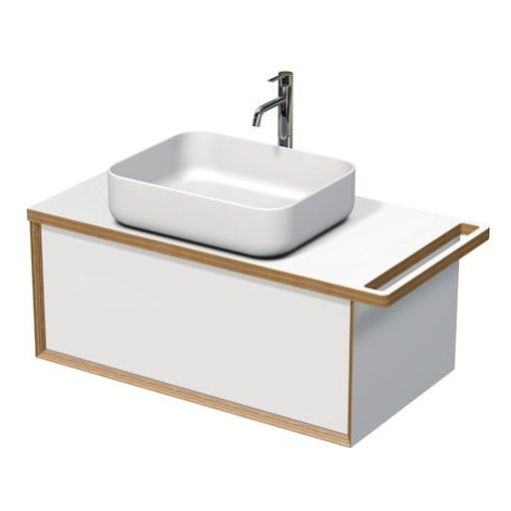 Koupelnová skříňka pod umyvadlo s držákem ručníku Naturel Oxo Multi 98x39x50 cm bílá mat OXOMULT