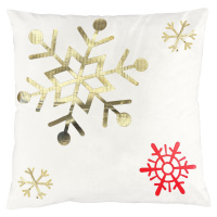 Tutumi Vánoční povlak na polštář Snowflake 45x45 cm bílý/zlatý