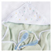 BabyOno Baby Ono Froté župan - ručník s kapucí 100x100cm, světle zelený