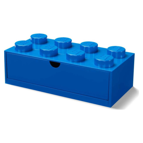 Modrý stolní box se zásuvkou LEGO®, 31 x 16 cm