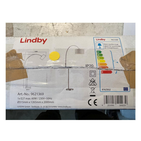 Lindby Lindby - Stojací lampa RAILYN 1xE27/60W/230V