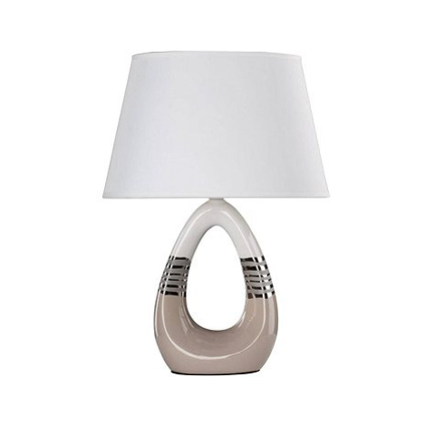 Stolní lampa ROMANO 1xE27/60W/230V bílá/béžová Donoci