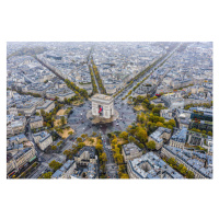 Fotografie Arc de Triomphe from the sky, Paris, GlobalP, 40 × 26.7 cm