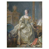 Obrazová reprodukce Madame de Pompadour (1721-64), Francois Boucher, 30 × 40 cm