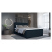 SFAB Kontinentální čalouněná postel MILANO (140x200 cm) Barva látky: Tmavá modrá (Lincoln 77)