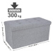 SONGMICS Úložný sedací box čalouněný skládací 76x38 cm šedý