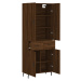 vidaXL Skříň highboard hnědý dub 69,5 x 34 x 180 cm kompozitní dřevo