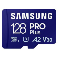 Samsung/micro SDXC/128GB/USB 3.0/USB-A/Class 10/+ Adaptér/Modrá