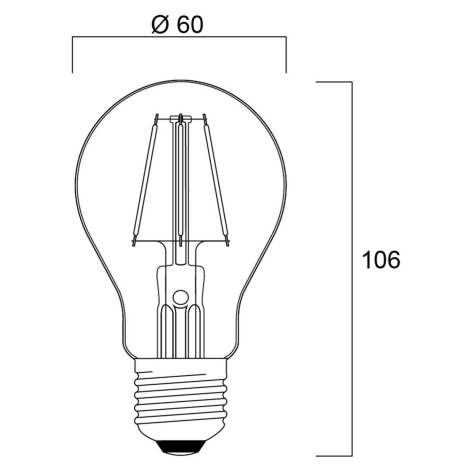 Sylvania Sylvania ToLEDo Retro LED žárovka E27 4,1W červená